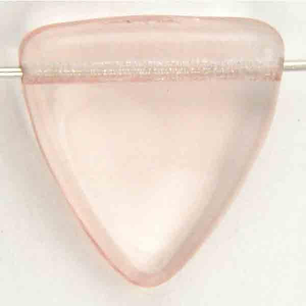Light Rose 17MM Triangle With Cross Hole