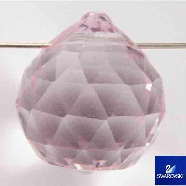 Light Rose 20MM Faceted Machine Cut Ball Pendant