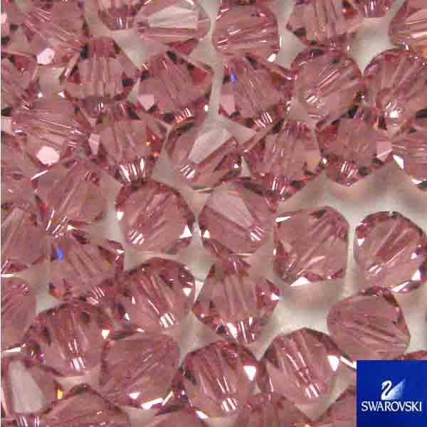 Light Rose 6MM Swarovski Bicone