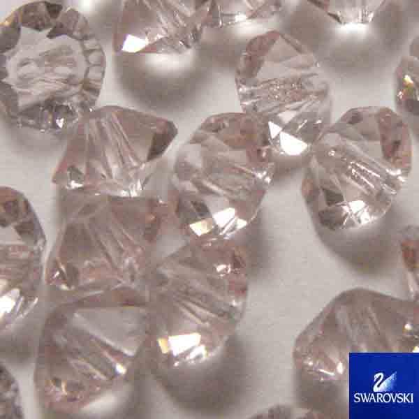 Light Rose 6X4MM Cut Swarovski Flat Bicone Art. 5305