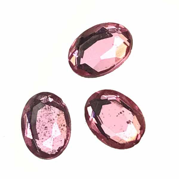 Light Rose 7X5MM Mirrored Oval Cabochon