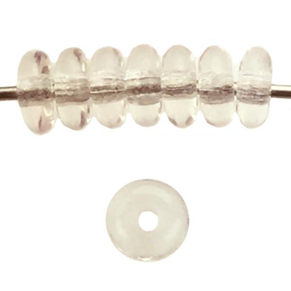 Light Rose Belly Rondelle 2x4mm