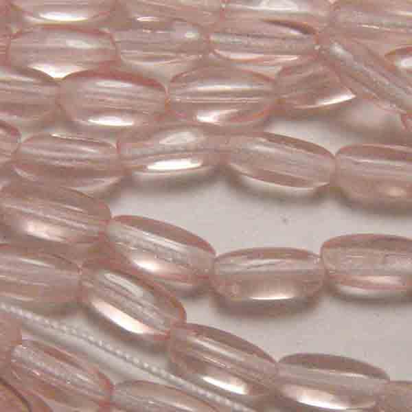 Light Rose Smooth 7X3MM Long Oval