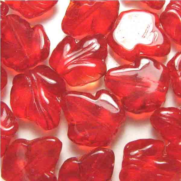 Light Ruby 15x14MM Leaf