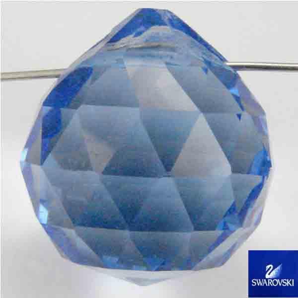 Light Sapphire 20MM Faceted Machine Cut Ball Pendant