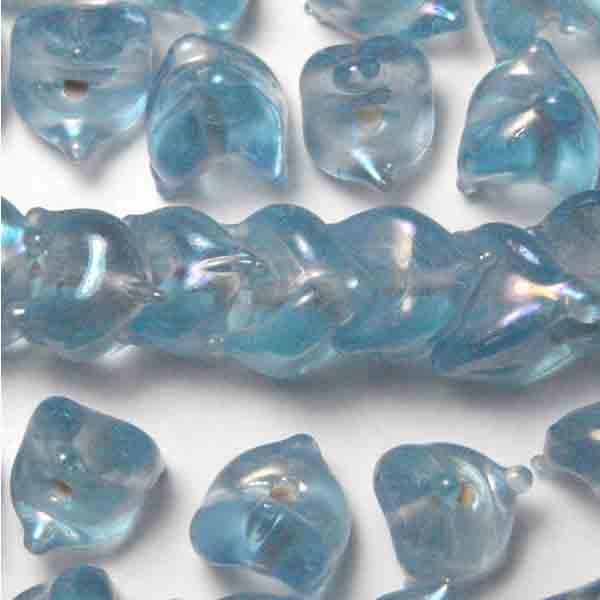 Light Sapphire Ab 8MM Vertebrae Bead