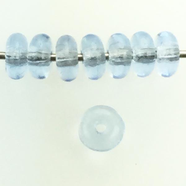 Light Sapphire Belly Rondelle 4x2MM