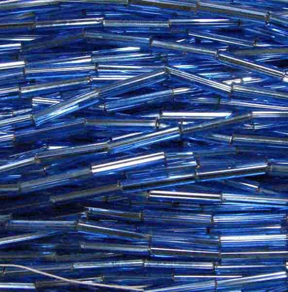 Light Sapphire Silver Lined Size 5 (12MM) Bugle Bead