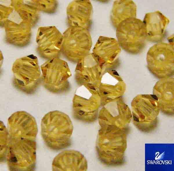 Light Topaz 3MM Swarovski Bicone Art. 5328