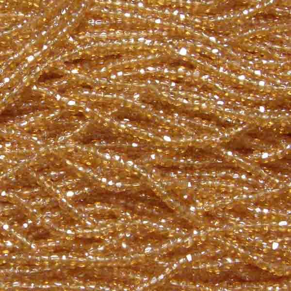 Light Topaz Luster Seed 9/0 3 Cut Seed Bead
