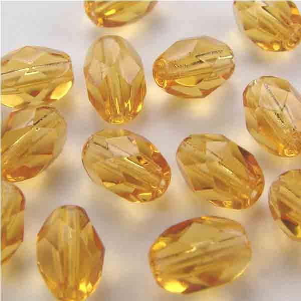 Light Topaz Oval 7X5MM Fire Polish Oval