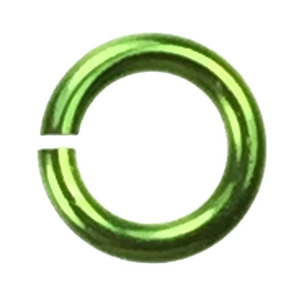 Lime Green 18 gauge 6.5MM OD Open Anodized Aluminum Jump Ring