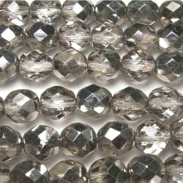 Lite Black Diamond with Silver 8MM Fire Polish Ball