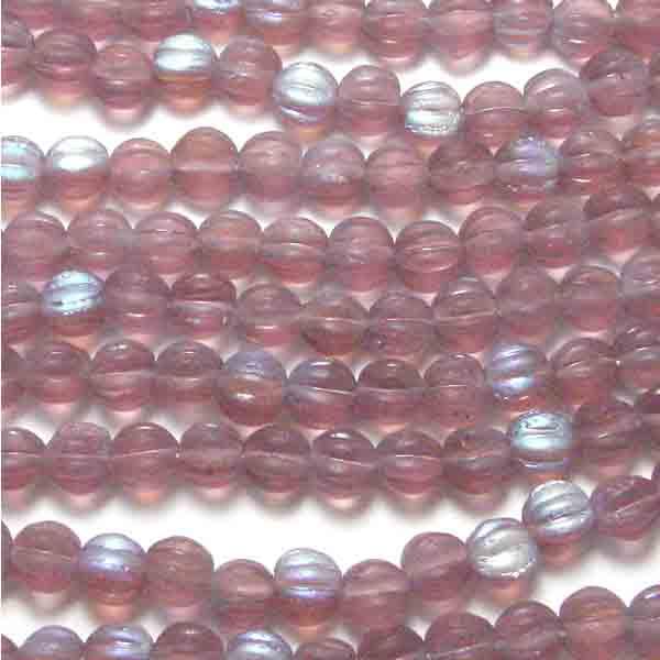 Matte Amethyst AB 4MM Melon Ball