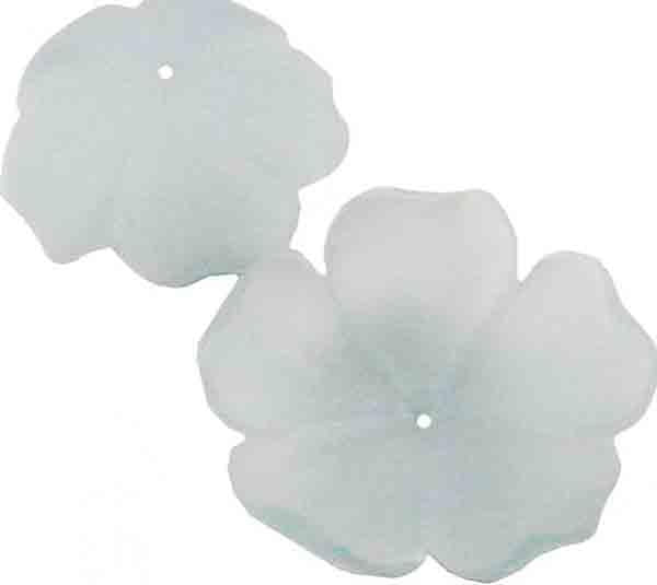 Matte Aqua 35MM Cupped Flower