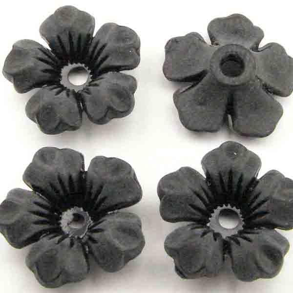 Matte Black 14MM Acrylic 3-D Blossom