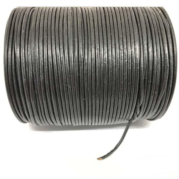 Matte Black 1.5MM Leather Cord