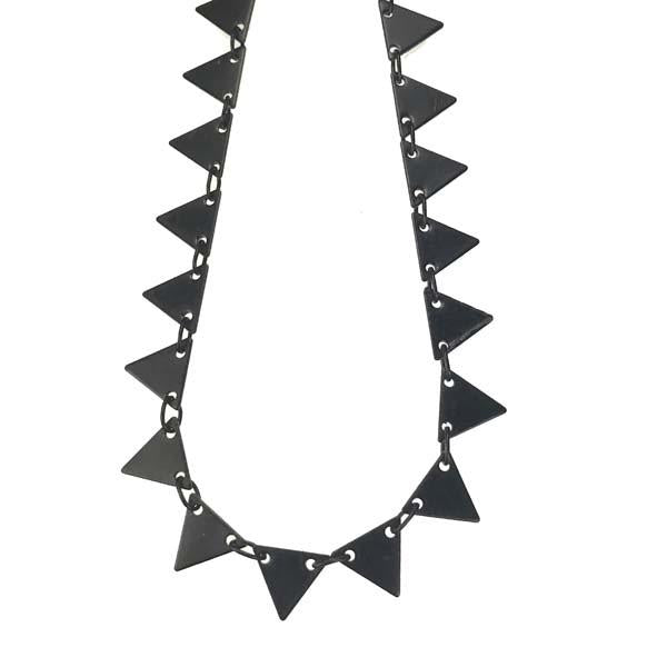 Matte Black 7.5MM Triangle Drop Chain