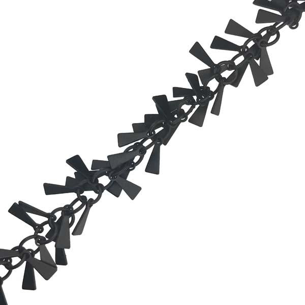 Matte Black 8MM Triangle Dangle Chain