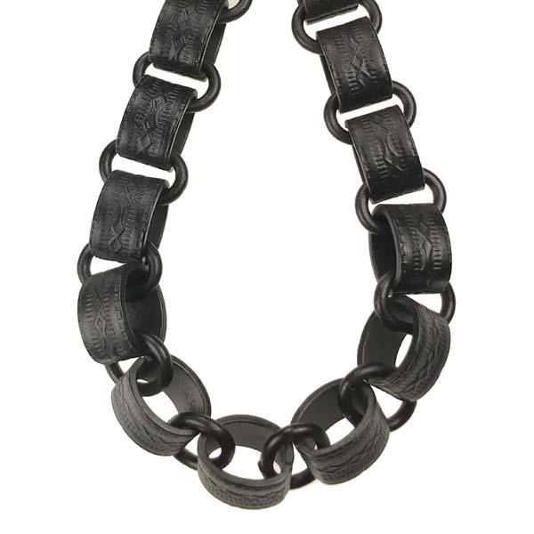 Matte Black Plate 12MM Vintage Style Chain