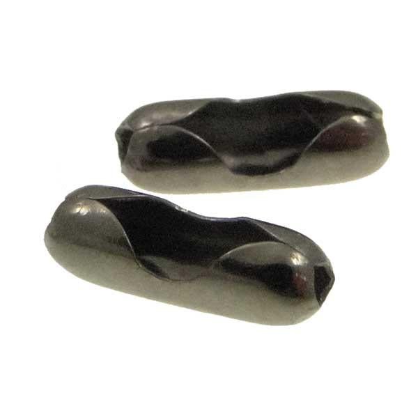 Matte Black Plate 2.4MM Ball Chain Connector Clasp