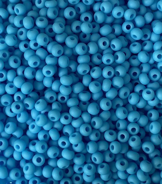 Matte Blue Turquoise 11/0 Seed Bead