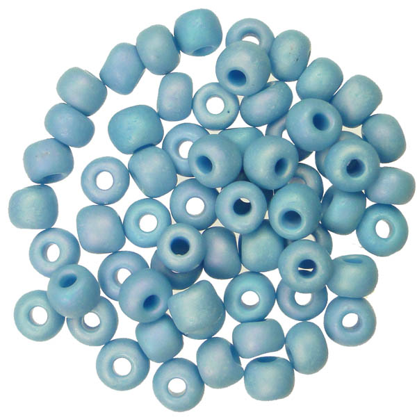 Matte Blue Turquoise AB 6/0 Seed Bead