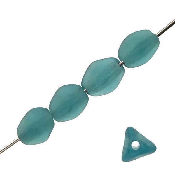 Matte Blue Zircon 5MM Pinched Oval