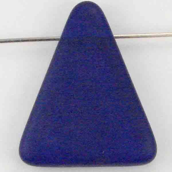 Matte Cobalt Triangle 26X21MM Triangle Cross Hole