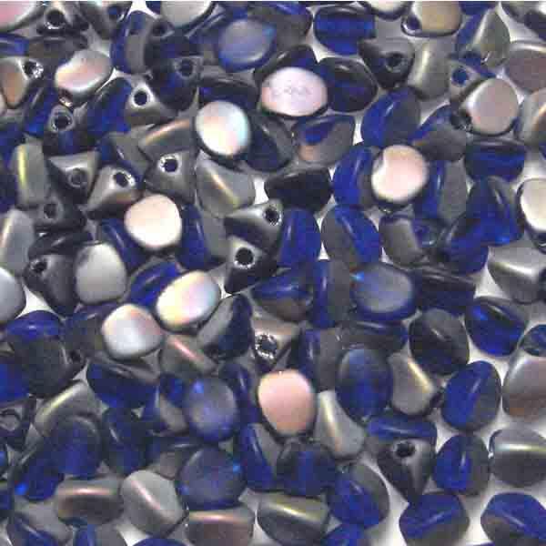 Matte Cobalt Vitrail 5MM Pinched Oval