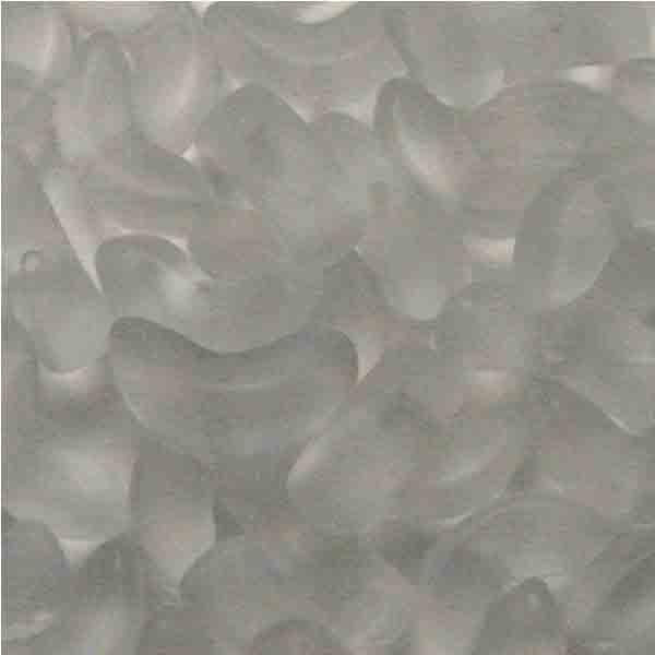 Matte Crystal 12x6MM Wing Crescent Bead