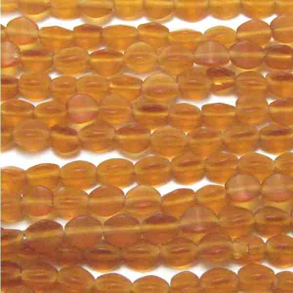 Matte Dark Topaz 5MM Pinched Oval