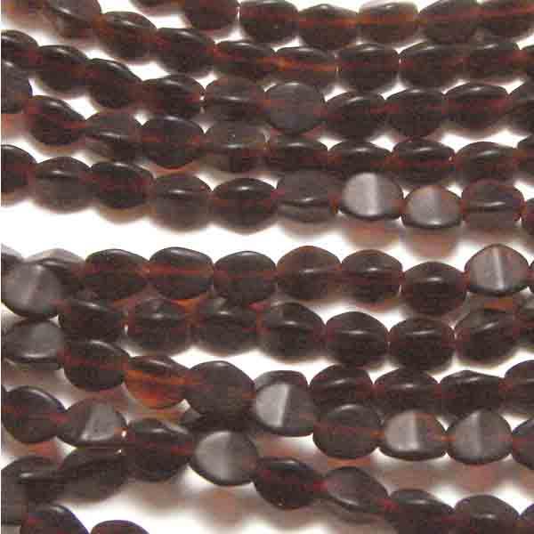 Matte Garnet 5MM Pinched Oval