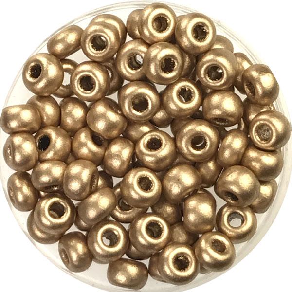 Matte Gold 6/0 Seed Bead