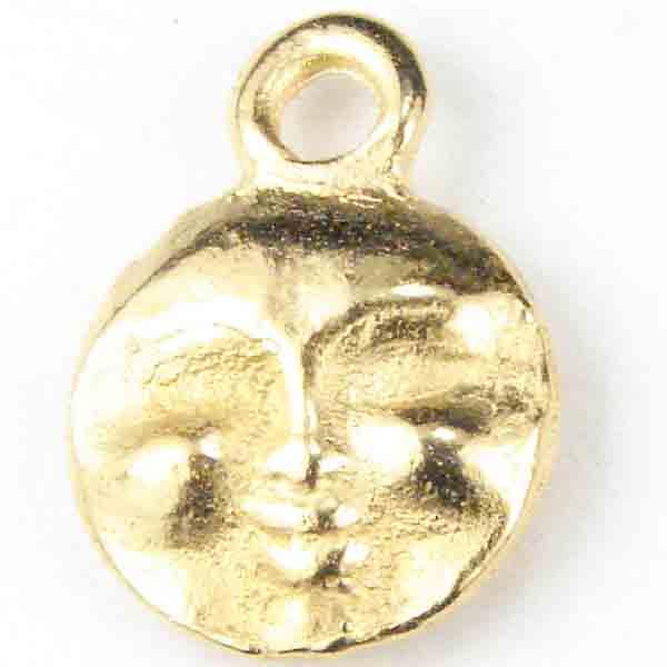 Matte Gold 9MM Cast Moon Face Reversible