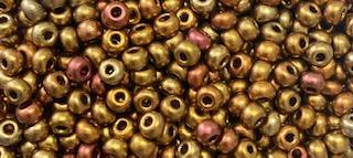 Matte Gold Iris 8/0 Seed Bead