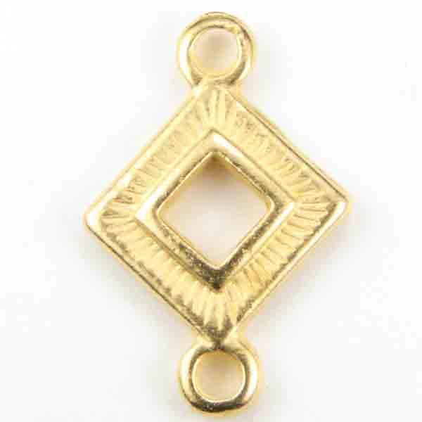 Matte Gold Plate 20x13MM Diamond Ray Chandelier Connector