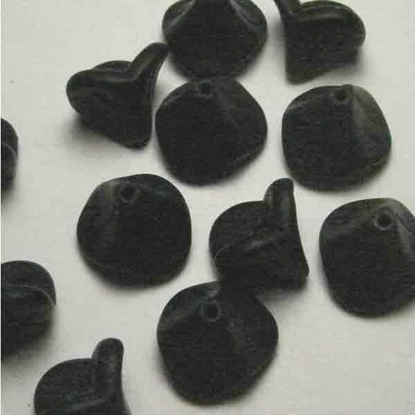 Matte Jet 10x12MM Flower