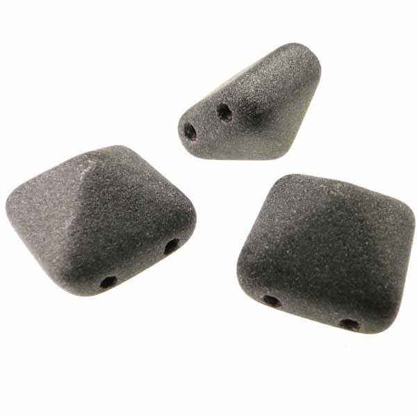 Matte Jet 12MM 2 Hole Beadstud