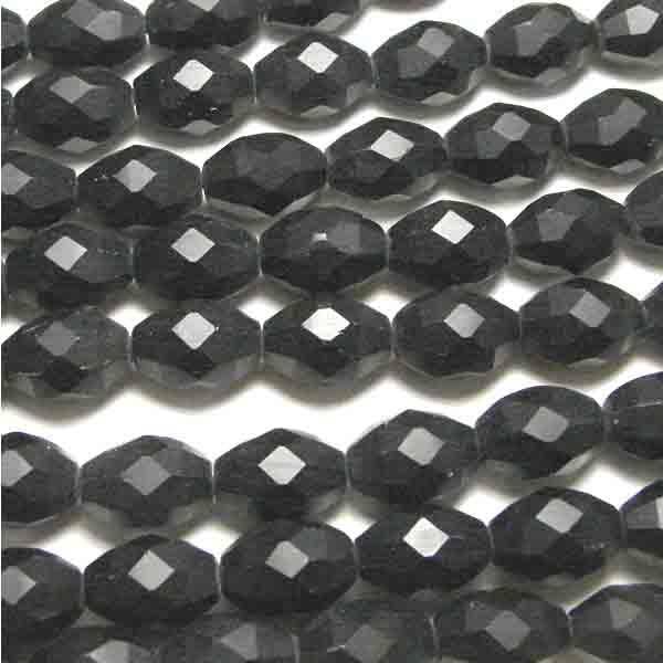 Matte Jet 12X9MM Fire Polish Oval