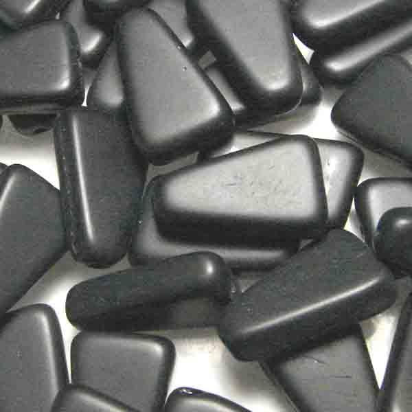 Matte Jet 16x10MM Triangle Bead