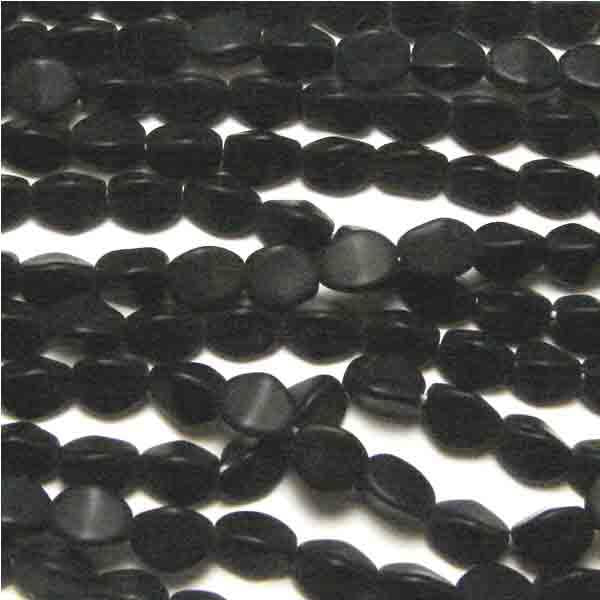 Matte Jet 5MM Pinched Oval