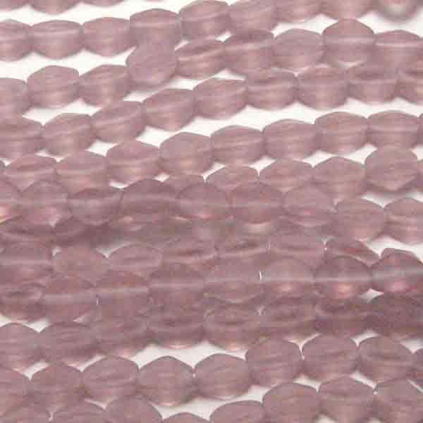 Matte Light Amethyst 5MM Pinched Oval