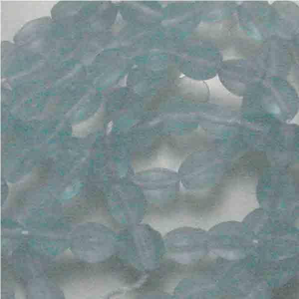 Matte Light Aqua 5MM Pinched Oval