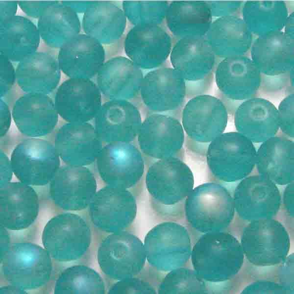Matte Peridot AB 6MM Round Druk Ball