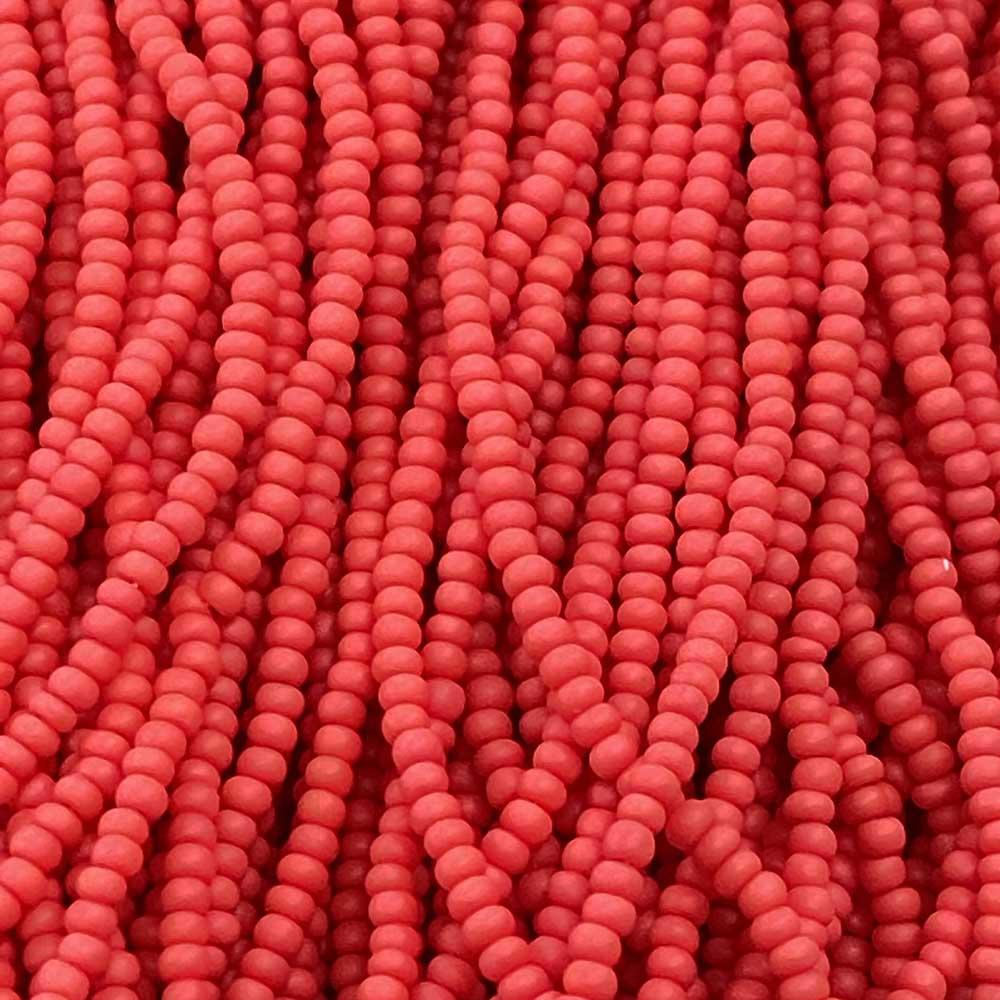 Matte Light Red 11/0 Seed Bead