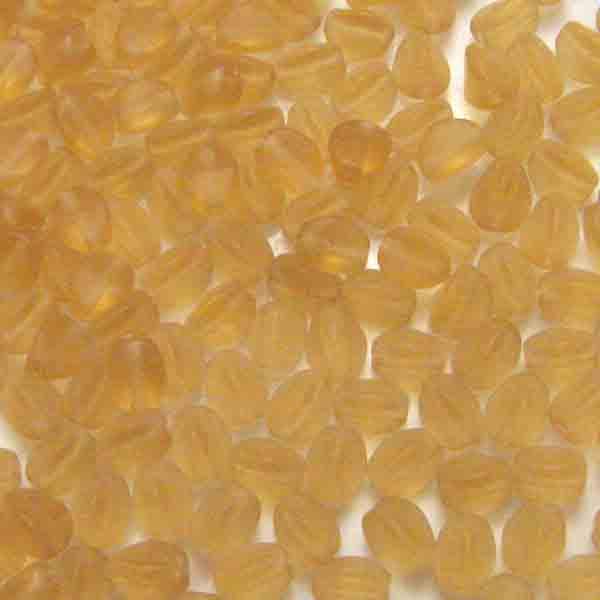 Matte Light Topaz 5MM Pinched Oval