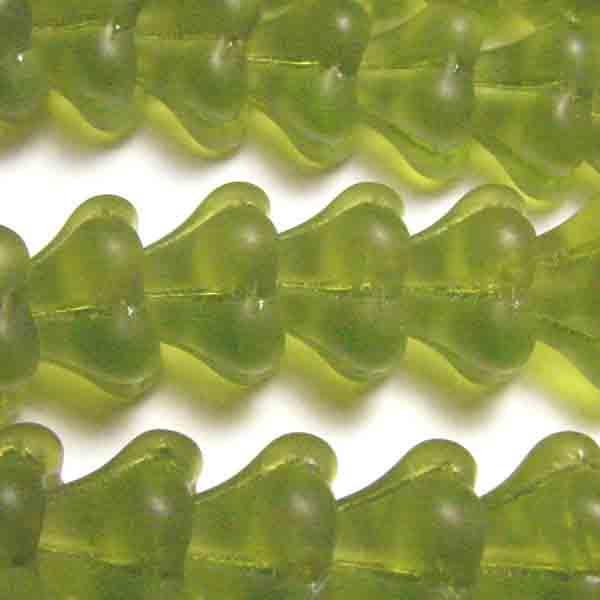 Matte Olivene 13X11MM 3-D Bell Flower
