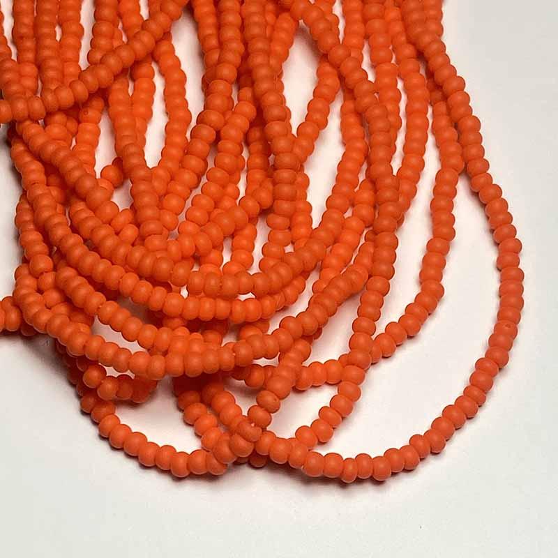 Matte Orange 11/0 Seed Bead