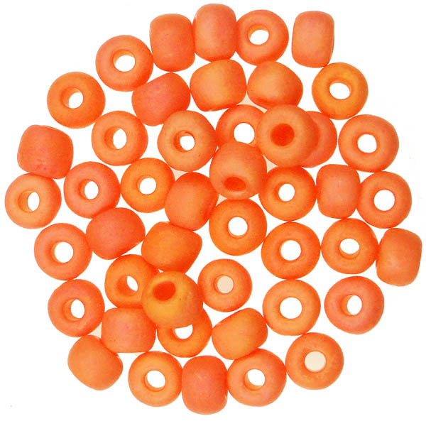 Matte Orange Iris 6/0 Seed Bead
